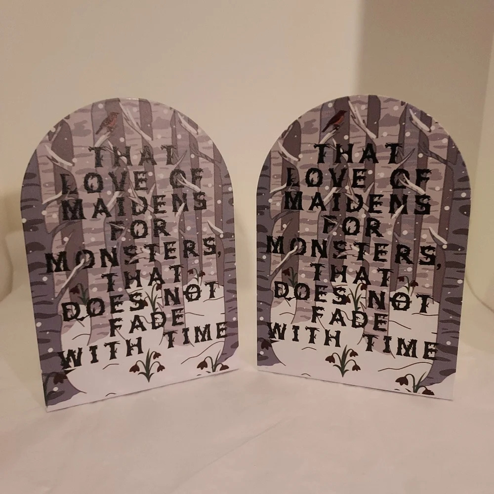 Owlcrate Metal Bookends Inspired By The Bear And The Nightingale